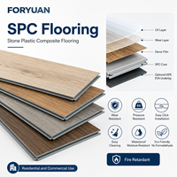 Suelo Vinílico SPC de PVC Impermeable, Tipo Parqué, de 5mm y 7mm, Superficie Resistente para Proyectos de Renovación en Interiores