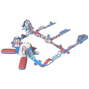 Parc aquatique gonflable mobile sur terre, parc d'attractions aquatiques commercial, jeu d'obstacles, aquaparc gonflable, parc d'attractions aquatiques en PVC - Product Image 4