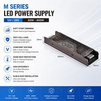 Alimentation LED à tension constante ultra-mince 24V 400W avec fonction de gradation et démarrage progressif pour éclairage décoratif