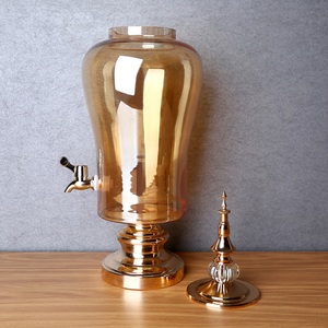 Factory Direct European Electroplated Faucet <strong>Wine</strong> Glass Bottle <strong>Container</strong> for Hotel Buffet - Product Image 6
