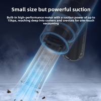 Sèche-cheveux et aspirateur portable sans fil transfrontalier haute vitesse avec batterie intégrée, souffleur de voiture à vent puissant sans sac