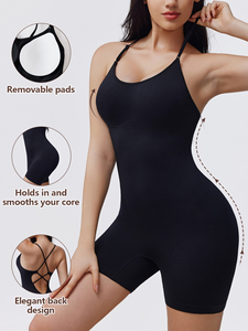 Fajas Moldeadoras Transpirables 3 en 1 de Jersey para Mujer Tallas Grandes con Copas <span class=keywords><strong>3D</strong></span> Removibles y Efecto Scrunch, Venta al por Mayor, Marca Privada, OEM ODM - Product Image 3