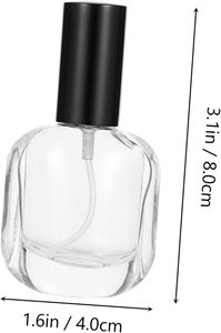 Botellas de Perfume de Vidrio Transparente de Alta Calidad, 30ml 50ml 100ml, con Pulverizador, Forma Cuadrada, Serigrafía, Logotipo Personalizado para Cosméticos - Product Image 2