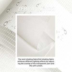 SAMADHI Customized Durable Electric Roller <b>Shades</b> Vertical Design Zebra Blinds Style Modern Polyester Built-In Every Day - Product Image 3