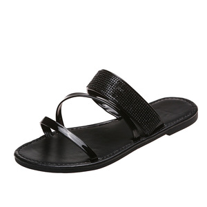 Sandalias Planas de Moda para Mujer, Diseño Veraniego, con Tira de Pedrería, Económicas, Talla Grande, <span class=keywords><strong>Calzado</strong></span> Informal para Exteriores - Product Image 4