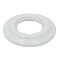 Cadre décoratif de prise en céramique d'interrupteur mural ondulé triple rond en porcelaine blanche
