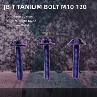 Baut Otomatis Titanium Tower M10 120Mm DIN6921 Model Anodized/Hot Dipped Galvanized Kepala Countersunk Kelas 10.9 Grade Tinggi