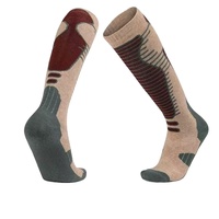 Chaussettes de ski épaisses en laine et coton pour hommes, antidérapantes, haute performance, thermiques, hauteur genou, pour l'hiver, le ski, le snowboard et la randonnée