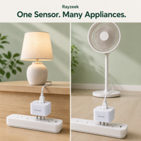 Kit de prise avec détecteur de mouvement PIR Rayzeek RZ061-S, mode automatique et veille, utilisation intelligente pour la maison