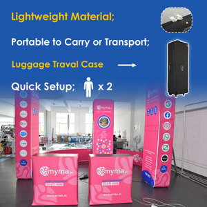 منصات عرض للمعارض التجارية، أكشاك ألومنيوم محمولة سهلة التركيب وخفيفة الوزن للإعلانات - Product Image 2