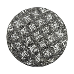 Designer Beaded <b>Placemat</b> Home Decor Coaster Mat Colored Beaded Design - Product Image 1