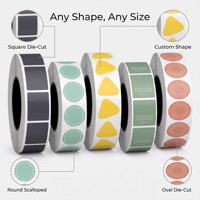 Étiquettes autocollantes en vinyle rondes imprimées numériquement sur mesure avec logo personnalisé pour l'emballage de bouteilles, de bocaux et de sachets