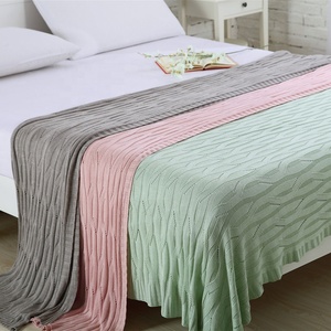 Couverture tricotée confortable en fibre de bambou, housse de canapé, jeté de lit tricoté moderne <span class=keywords><strong>ZXW</strong></span> - Product Image 3