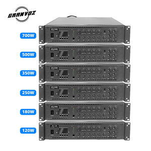 Amplificateur PA professionnel <span class=keywords><strong>6</strong></span> zones 2U 120W en métal avec entrées USB/SD/FM/BT/écran et sortie 70V/100V pour système de sonorisation - Product Image 5