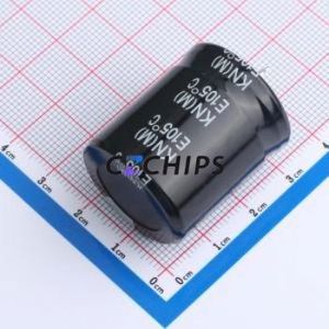 Condensateur électrolytique en aluminium à encliquetage KN221M40025*30A, composant traversant (THT), D25xL30mm 220uF 20% 400V 10mm - Product Image 2