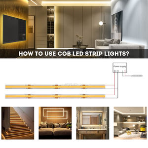 Bande LED COB de qualité supérieure 1300LM par mètre, 8 mm, 3000K, 4000K, 6500K, 24V, flexible, pour éclairage intérieur moderne - Product Image 6