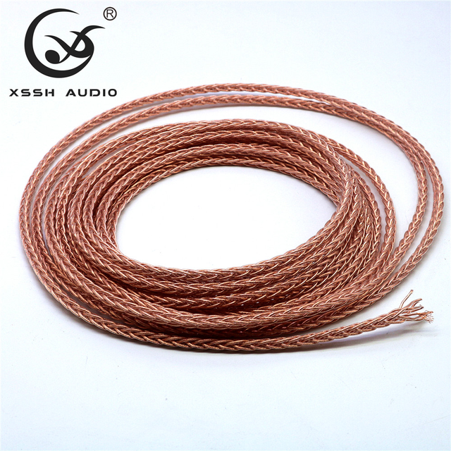 Headphone Audio Coaxial Cable 3.5mm Copper Silver Mixed DIY 8 Core OCC+AG YIVO OEM ODM for Car Monitor DVD Player & Microphone