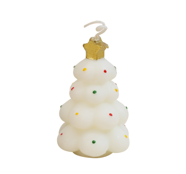 Christmas Tree Scented Candle - Festive Atmosphere Gift, Handmade Realistic Smokeless Aromatic Candle