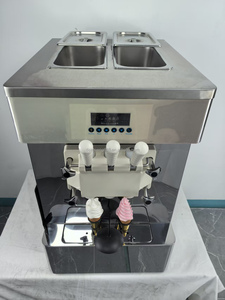 Machine à glace molle commerciale 2200W, 3 saveurs, avec pompe à air, machine à yaourt glacé Miken, modèle de table - Product Image 5