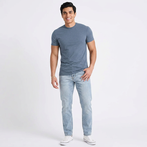 ผู้ผลิต OEM รับผลิตเสื้อยืดคอตตอนคุณภาพสูงสำหรับผู้ชาย คอกลม ระบายอากาศได้ดี แขนสั้น ทรงปกติ ขายดี - Product Image 1