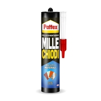 Cartouche Millechiodi 450gr 1947495 Pattex par Henkel, colle d'assemblage résistante à l'eau pour l'extérieur, colle pour le travail du bois, adhésif pour carrelage