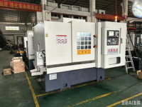 Torno de torneado y fresado CNC de doble husillo vertical LICHI LC-Z46S GSK de servicio medio, recorrido de 400x300 mm, precisión de 0.005 mm, 12 herramientas