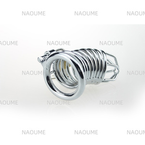 Heetverkopende mannelijke SM roestvrijstalen cock cage metalen mannelijke kuisheidsapparaat metalen <span class=keywords><strong>penis</strong></span> cock ring cage bondage seksspeeltjes voor mannen - Product Image 4