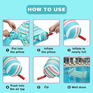 Hamaca Inflable de PVC con Tela Oxford de 46*27 Pulgadas, 3 Colores, Flotador para Piscina, Lago, Playa, Fiestas al Aire Libre, Diversión para Adultos - Product Image 3