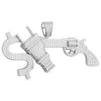 Bijoux Hip Hop de Haute Qualité Unisexe, Pendentif Personnalisé Lettre, Diamant Moissanite, Numéro, Nom, Initiale, Logo, Chaîne Cordon Plaqué Or 14K