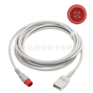 Câble adaptateur de capteur de pression Biolight à 4 broches pour connexion à l'échographe Abbott Edwards, en PVC, type enfichable - Product Image 4