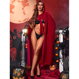 Costumes d'<span class=keywords><strong>halloween</strong></span> bon marché <span class=keywords><strong>Cape</strong></span> noire rouge <span class=keywords><strong>Cape</strong></span> d'<span class=keywords><strong>halloween</strong></span> Double face pour adulte - Product Image 2