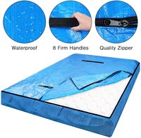 Sac de matelas imperméable Bollison housse réutilisable de déplacement et de stockage avec fermeture à glissière forte