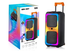 Excellent système de sonorisation <span class=keywords><strong>DJ</strong></span> RVB NDR-1097 avec batterie, haut-parleur audio sans fil de 8 pouces pour fêtes en extérieur - Product Image 3