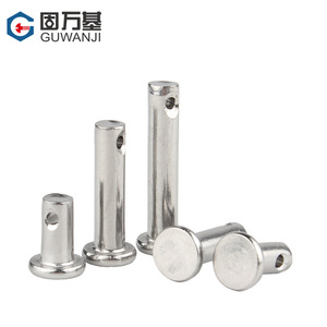 Goupille cylindrique à tête plate en acier inoxydable 304 Guwanji avec trou M3 M4 M5 M6 M8 M10 M12 Norme GB882 Grade A - Product Image 1