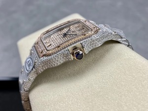 Hip Hop donna ghiacciato fuori Design alla moda Vvs1 Pass diamante Tester logo orologio uomo orologio meccanico da polso di lusso cartierabile - Product Image 3
