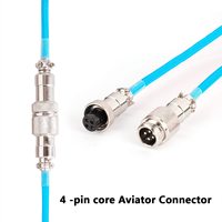 Câble de clavier USB tressé en spirale Aviator Gx16 très résistant, USB C mécanique