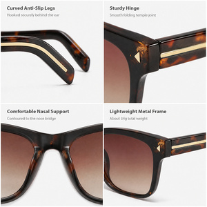 Gafas de Sol Sunray Cat Eye con Montura Grande, Estilo Europeo Atlántico, Modernas, para Uso Diario - Product Image 5