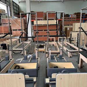 Acero legno <span class=keywords><strong>Pilates</strong></span> Reformer macchina <span class=keywords><strong>Yoga</strong></span> letto corpo equilibrio riformatori <span class=keywords><strong>Pilates</strong></span> con mezza torre - Product Image 4