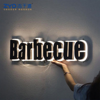 Letras de Canal Personalizadas con Retroiluminación LED 3D, Resistentes al Agua IP68, de Acero Inoxidable Multicolor para Tiendas, Uso en Interiores/Exteriores