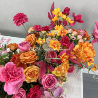 Décoration de mariage Fleur Coureur Luxe 244cm Grande Taille Orange rose Rose Longue Fleur Coureur