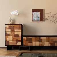 Commode à tiroirs en bois massif, commode scandinave pour chambre à coucher, armoire de rangement de luxe pour meubles de maison, meuble de bureau
