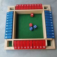 Jeu de société de luxe en bois à quatre faces avec 10 chiffres pour adultes et familles, club de fête, jeux à boire
