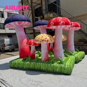 Ensemble de champignons gonflables Offre Spéciale de 3m de haut avec base de pelouse <span class=keywords><strong>pour</strong></span> la <span class=keywords><strong>d</strong></span>écoration de scène, nouveau design de <span class=keywords><strong>ballon</strong></span> champignon gonflable - Product Image 6