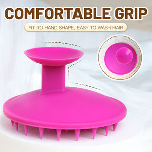 Cepillo de Champú Redondo de Silicona Suave al Tacto con Cabezal de Masaje para Salón y Uso Doméstico, Cuidado del Cuero Cabelludo Anti-Picazón, Venta al Por Mayor de Fábrica - Product Image 5