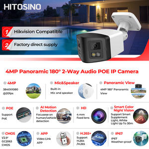 США в наличии, совместимая с 4-мегапиксельной двойной объективом, панорамная 2-сторонняя аудиокамера 180 °, IP-камера - Product Image 3