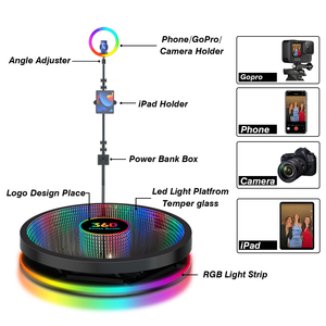 Tự sướng photobooth chuyển động nền tảng Led <span class=keywords><strong>360</strong></span> video gian hàng Infinity Glass <span class=keywords><strong>360</strong></span> Photo Booth - Product Image 3