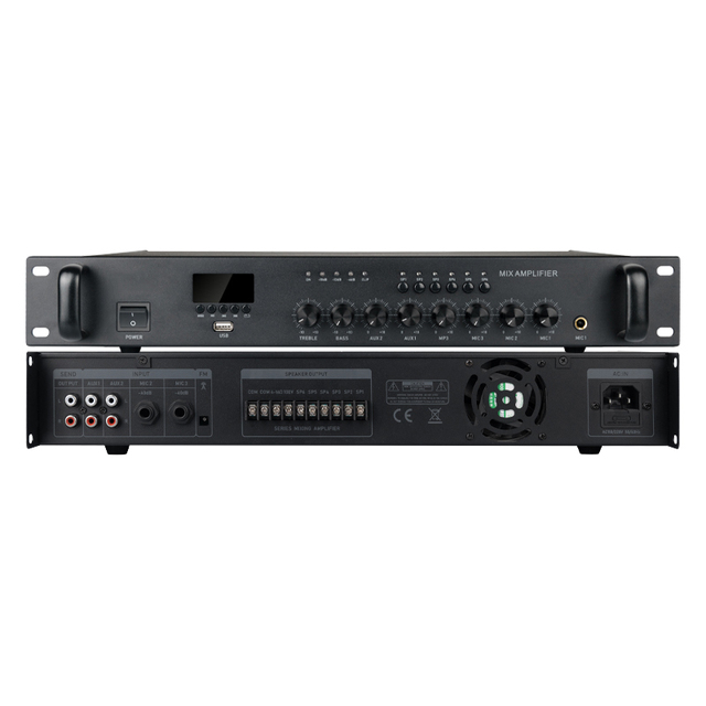 D-6100U 1.5U 100W 6 Zone Class D Voltage 100V Aluminum Mixer Amplifier Audio Home Theater Amplifiers System with BT
