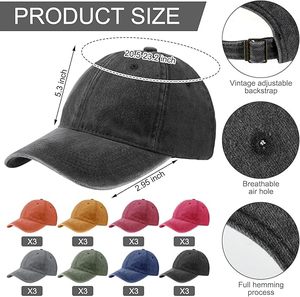 Casquette <span class=keywords><strong>de</strong></span> papa en coton 100% <span class=keywords><strong>de</strong></span> haute qualité, style vintage, avec logo personnalisé, pour hommes et femmes - Product Image 3