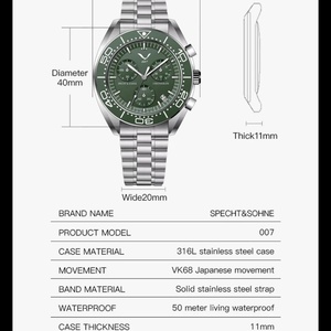 New 007 Sports <b>Watches</b> for Men Top Brand Luxury Steel Wrist <b>Watch</b> Fashion Japan VK68 Chronograph Relogio Masculino - Product Image 5