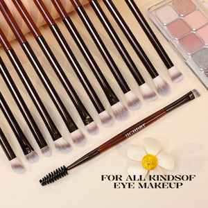 Juego de 20 <span class=keywords><strong>Brochas</strong></span> de Maquillaje Veganas de 3 Tonos con Mango de Aluminio y ABS, <span class=keywords><strong>Brochas</strong></span> de Maquillaje Sintéticas Profesionales Marrones - Product Image 2